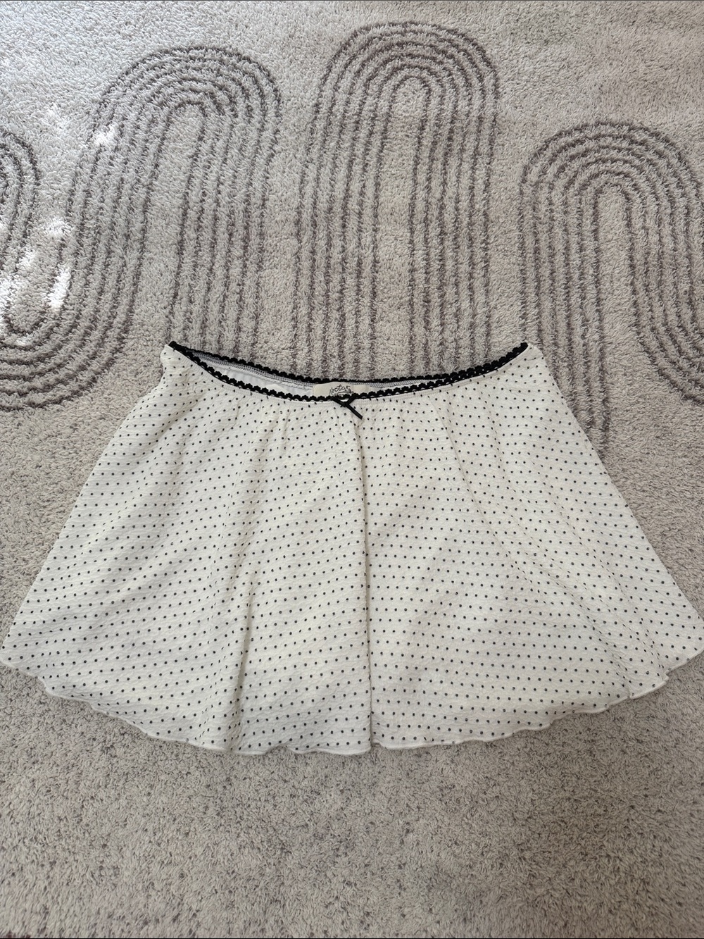 White Polkadot Skirt